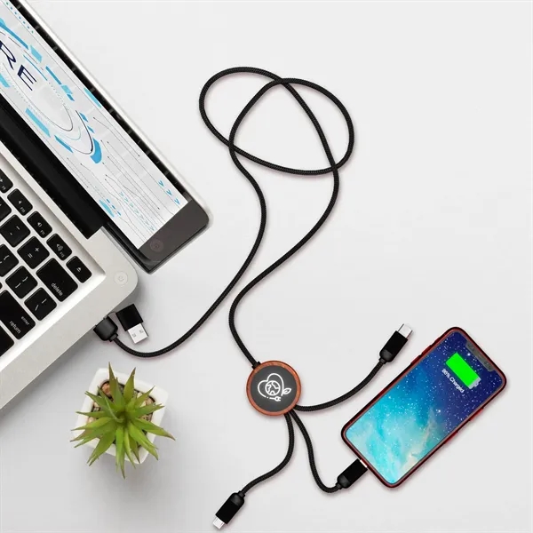 Bamboo 5-in-1 Charging Cable with Light-Up Logo... from ASI 40480 Koozie Group