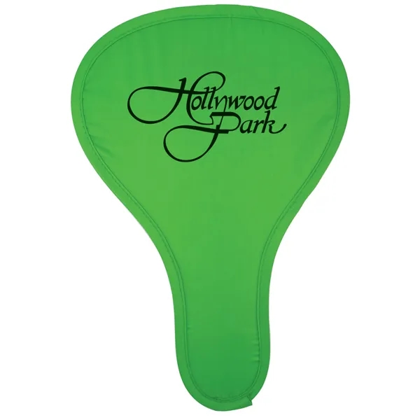 Folding hand fan with an elastic strap and silver on one... from ASI 40480 Koozie Group