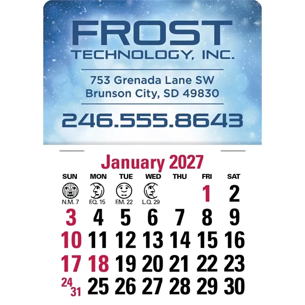 4C Press-N-Stick Header Standard Calendar (14-Month)... from ASI 40480 Koozie Group