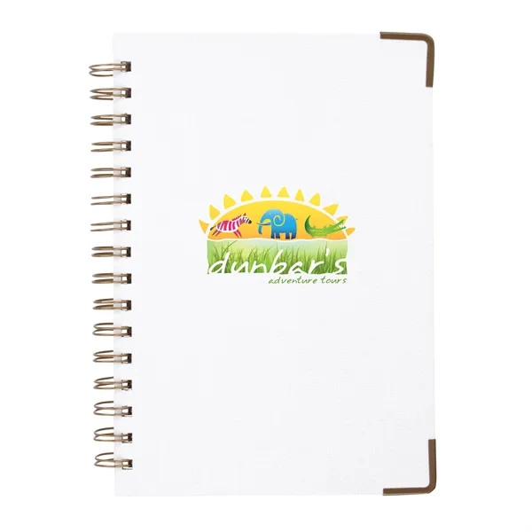 Woven Paper Hardback With Metal Accents Notebook... from ASI 40480 Koozie Group