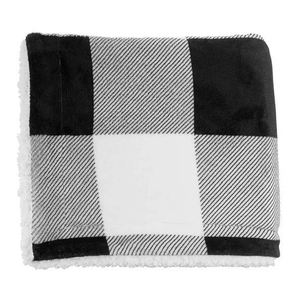 Microfiber Plaid Sherpa Blanket... from ASI 40480 Koozie Group
