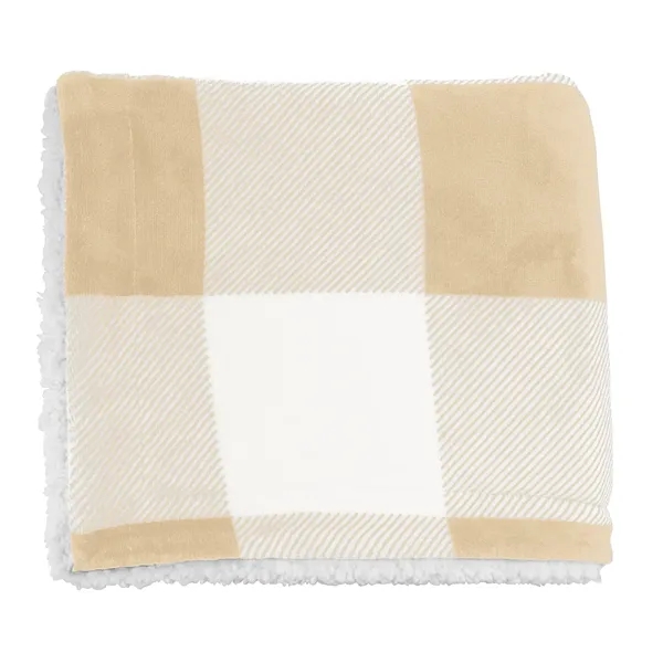 Microfiber Plaid Sherpa Blanket... from ASI 40480 Koozie Group