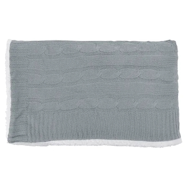 Cable Knit Sherpa Blanket... from ASI 40480 Koozie Group
