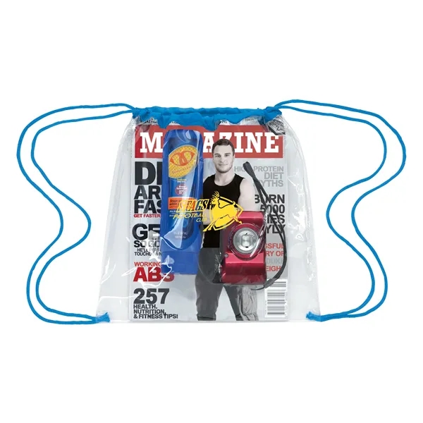 Clear Game Drawstring Backpack... from ASI 40480 Koozie Group / Norwood