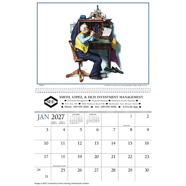 Twelve-imprint appointment monthly calendar with 1 Color Standard Ink ad.... from ASI 40480 Koozie Group / HotLine®