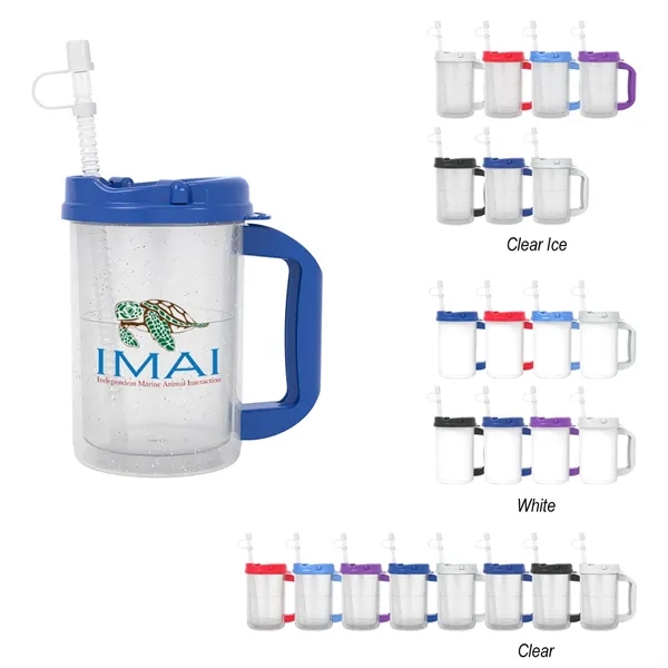 20 oz. double wall insulated polypropylene travel mug with lid and... from ASI 61125 Hit Promotional Products / Hit®