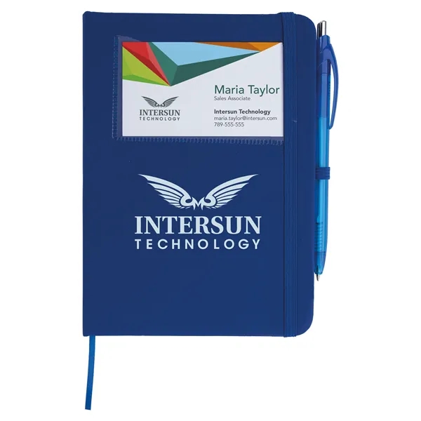 Value Card Pocket Notebook with Element Slim Pen... from ASI 40480 Koozie Group