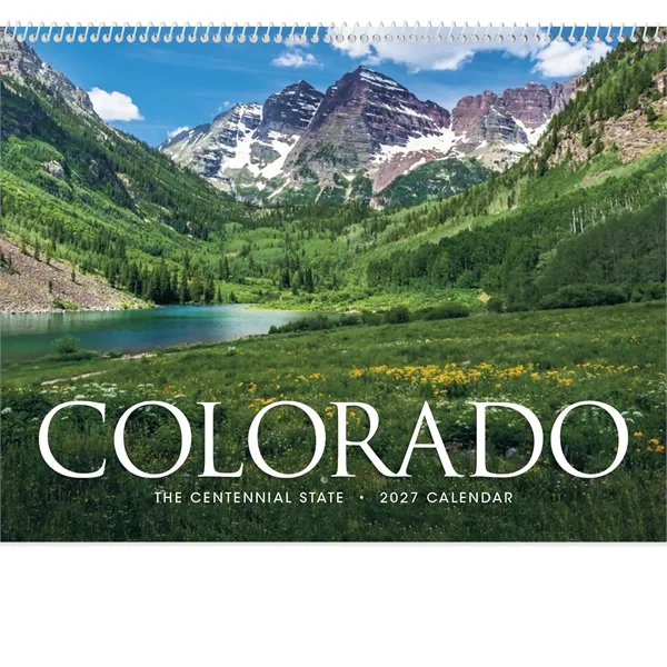 11 x 19 2024 Colorado wall calendar on 70# glossy paper... from ASI 40480 Koozie Group / Norwood Triumph Calendar