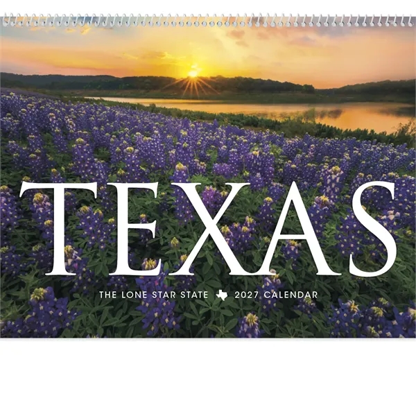 11 x 19 2024 Texas calendar on 70# glossy paper with... from ASI 40480 Koozie Group / Norwood Triumph Calendar