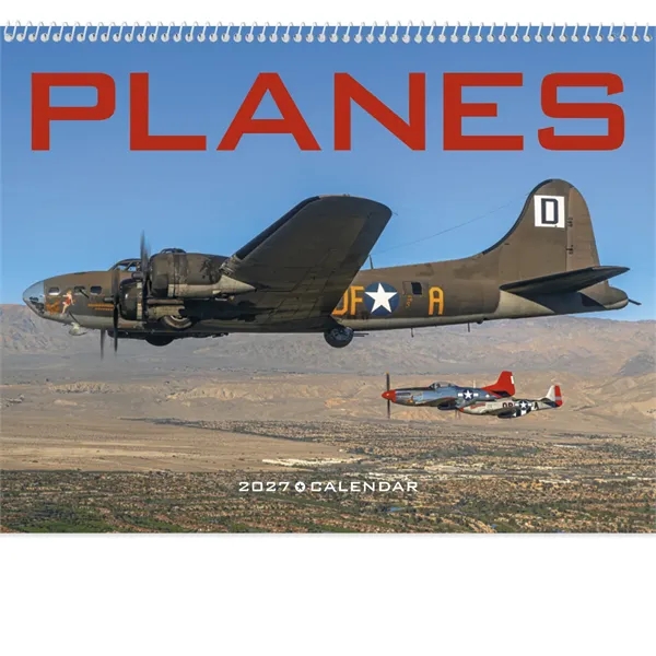 11 x 19 2024 Planes calendar on 70# paper glossy paper... from ASI 40480 Koozie Group / Norwood Triumph Calendar