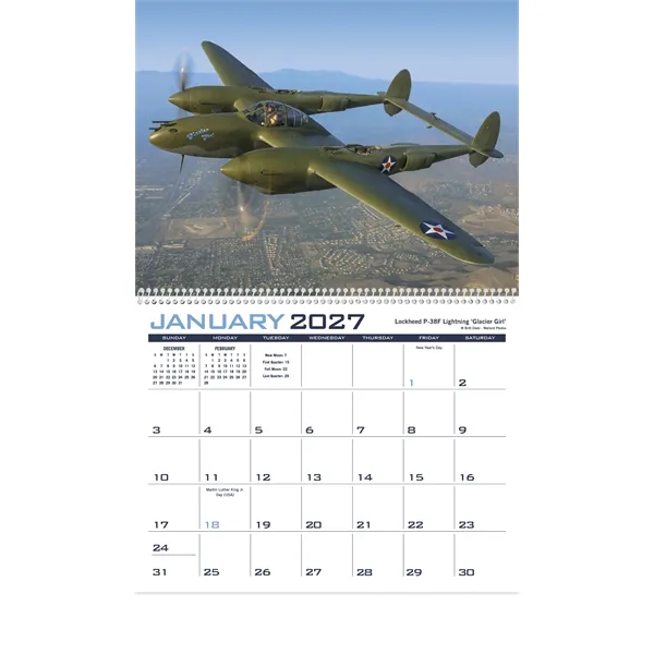 11 x 19 2024 Planes calendar on 70# paper glossy paper... from ASI 40480 Koozie Group / Norwood Triumph Calendar