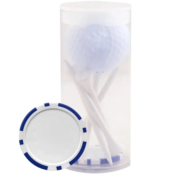 1-Ball 5-Tee Par Pack w/Poker Chip Ball Marker... from ASI 40480 Koozie Group
