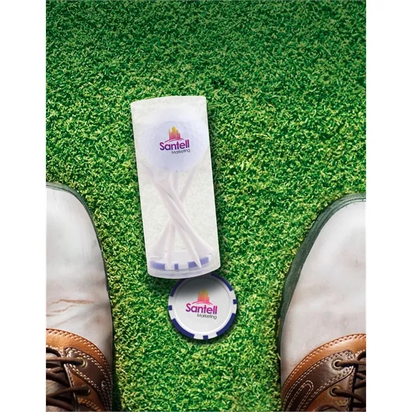 1-Ball 5-Tee Par Pack w/Poker Chip Ball Marker... from ASI 40480 Koozie Group