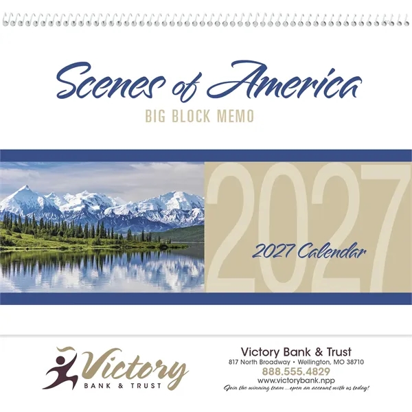 Scenes of America Big Block Memo... from ASI 40480 Koozie Group / Norwood Triumph Calendar