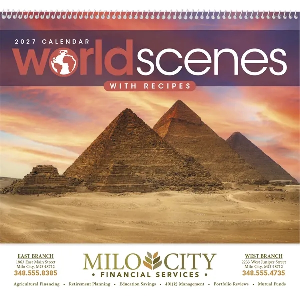 World Scenes with Recipe... from ASI 40480 Koozie Group / Norwood Triumph Calendar