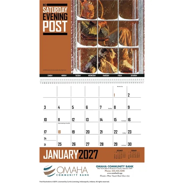 The Saturday Evening Post... from ASI 40480 Koozie Group / Norwood Triumph Calendar