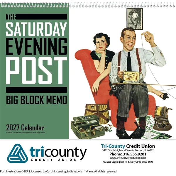 The Saturday Evening Post Big Block Memo... from ASI 40480 Koozie Group / Norwood Triumph Calendar