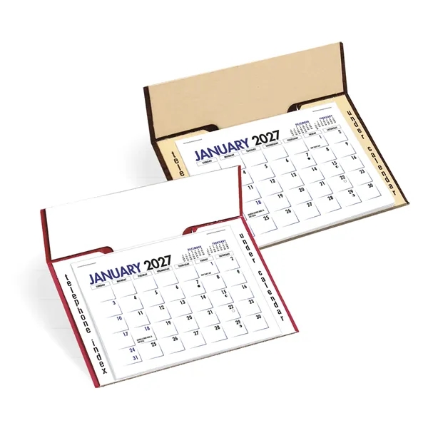 6" x 5" 2024 stand-up desk calendar on 43 pt mount... from ASI 40480 Koozie Group / Norwood Triumph Calendar