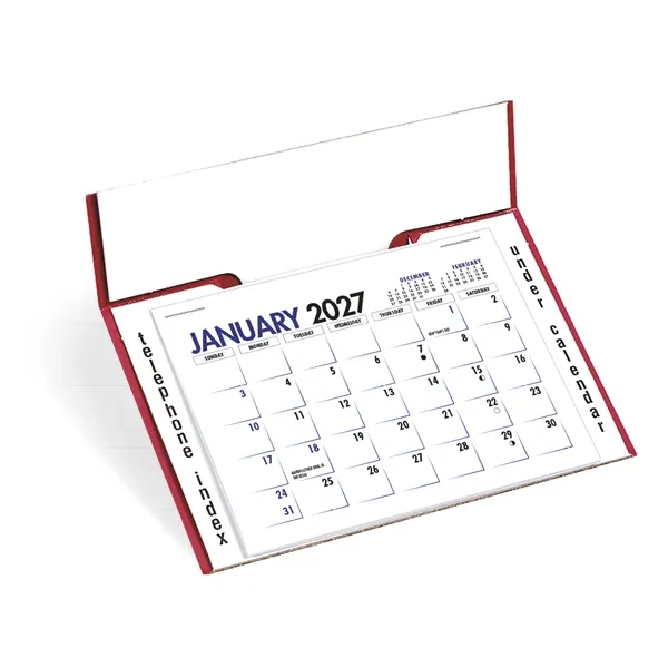 6" x 5" 2024 stand-up desk calendar on 43 pt mount... from ASI 40480 Koozie Group / Norwood Triumph Calendar