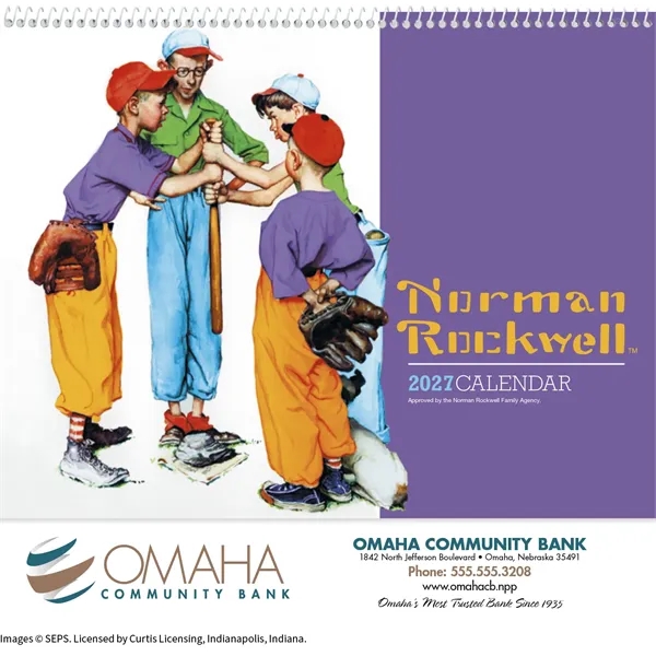 Norman Rockwell Appointment Calendar - Spiral... from ASI 40480 Koozie Group / HotLine®