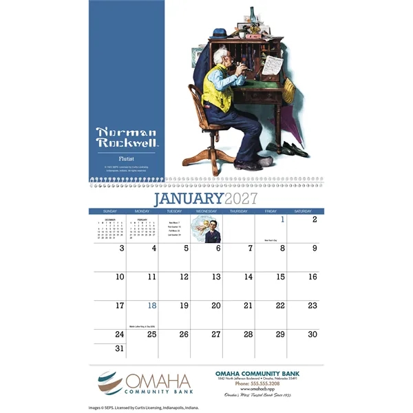 Norman Rockwell Appointment Calendar - Spiral... from ASI 40480 Koozie Group / HotLine®