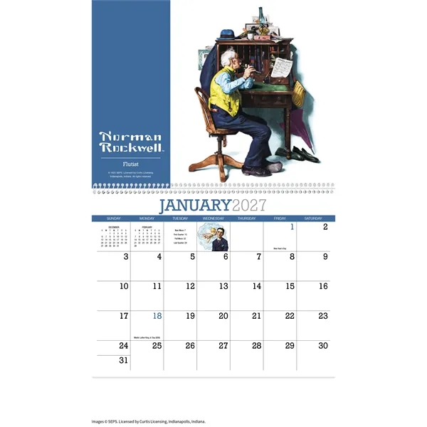 Norman Rockwell Appointment Calendar - Spiral... from ASI 40480 Koozie Group / HotLine®