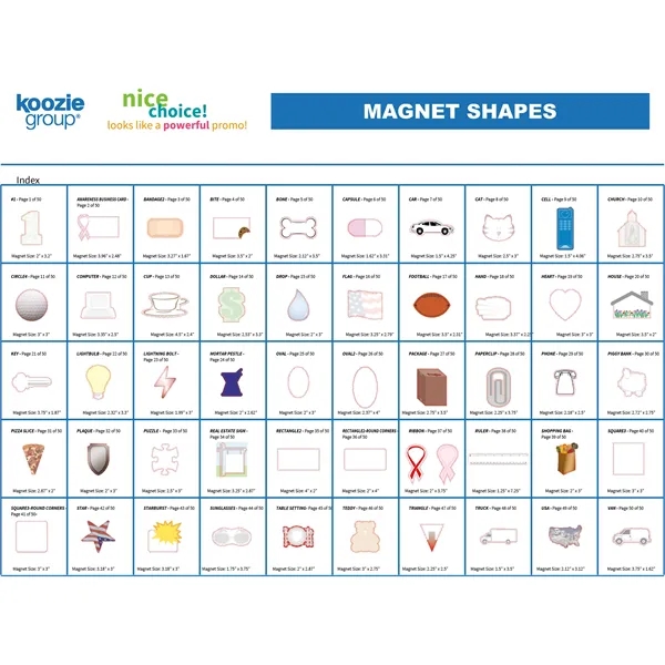 30 Mil Medium Stock Shape Magnet... from ASI 40480 Koozie Group