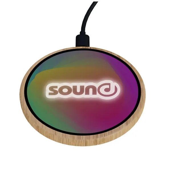SCX Design™ Full-Color Bamboo 15W Wireless Charger... from ASI 40480 Koozie Group