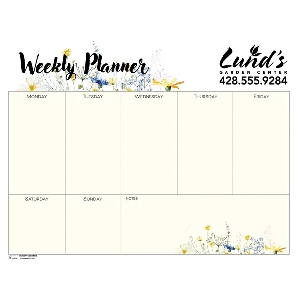 Small Weekly Desk Pad - Floral... from ASI 40480 Koozie Group