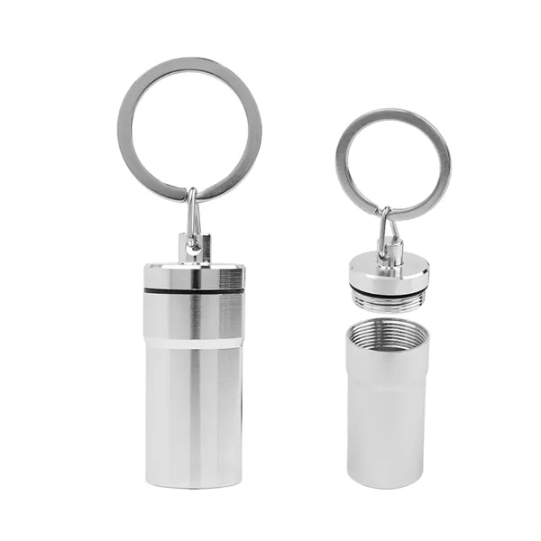 Item #25443 Aluminum Pill Holder Keychain