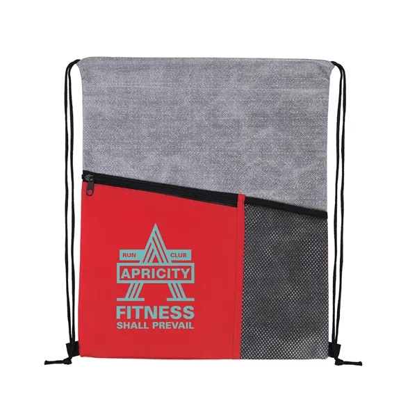 Heathered RPET Non-Woven Drawstring Backpack... from ASI 40480 Koozie Group