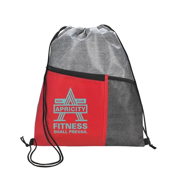 Heathered RPET Non-Woven Drawstring Backpack... from ASI 40480 Koozie Group