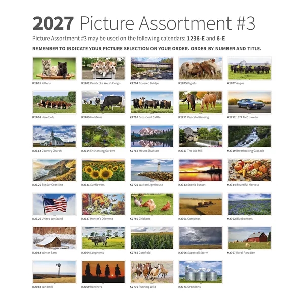 Farm Calendar... from ASI 40480 Koozie Group