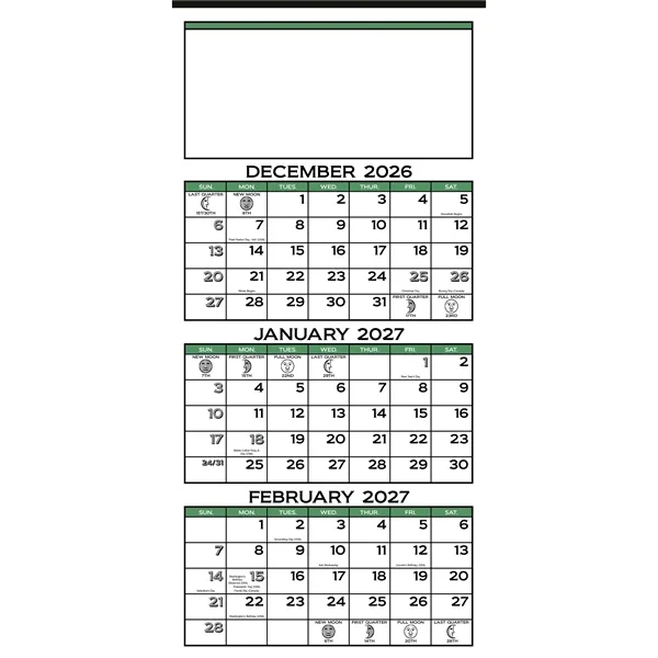 3-Month Display 12-Sheet Calendar... from ASI 40480 Koozie Group