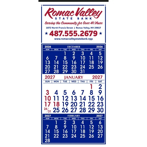 3 Month Display 12-Sheet Calendar... from ASI 40480 Koozie Group