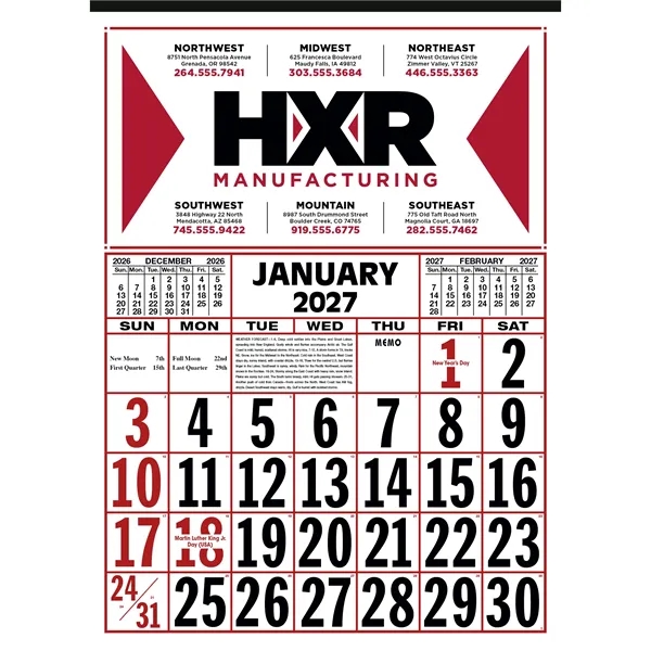 Commercial 12-Sheet Calendar... from ASI 40480 Koozie Group