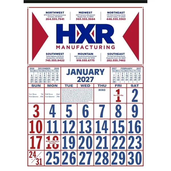 Commercial 12-Sheet Calendar... from ASI 40480 Koozie Group