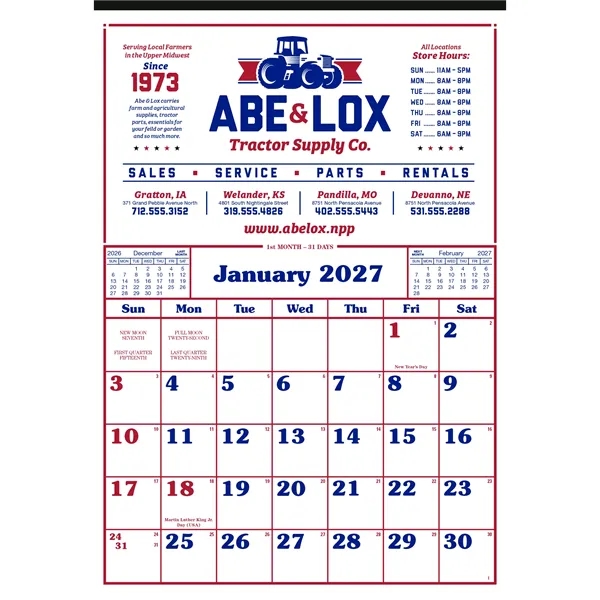 Commercial 12-Sheet Calendar... from ASI 40480 Koozie Group