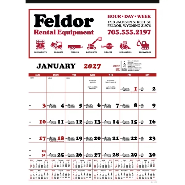 Contractor's 12-Sheet Calendar... from ASI 40480 Koozie Group