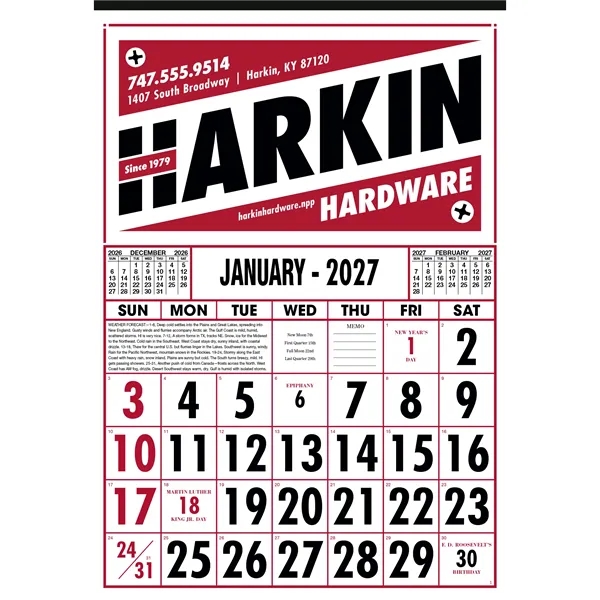 Commercial 12-Sheet Calendar... from ASI 40480 Koozie Group