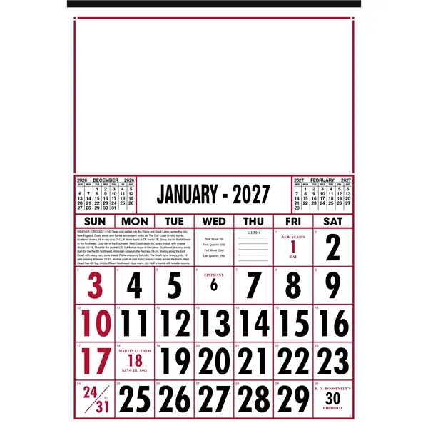Commercial 12-Sheet Calendar... from ASI 40480 Koozie Group