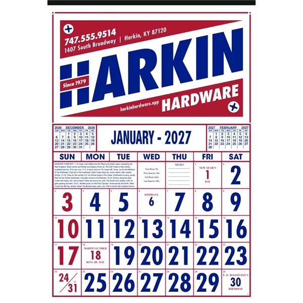 Commercial 12-Sheet Calendar... from ASI 40480 Koozie Group