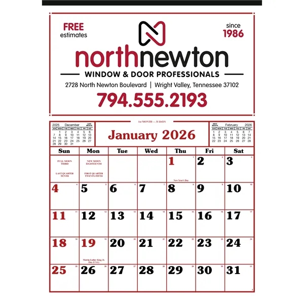 Commercial 12-Sheet Calendar... from ASI 40480 Koozie Group