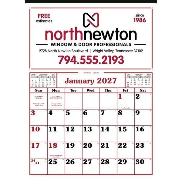 Commercial 12-Sheet Calendar... from ASI 40480 Koozie Group