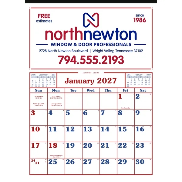 Commercial 12-Sheet Calendar... from ASI 40480 Koozie Group