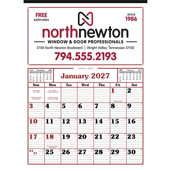 Commercial 12-Sheet Calendar... from ASI 40480 Koozie Group