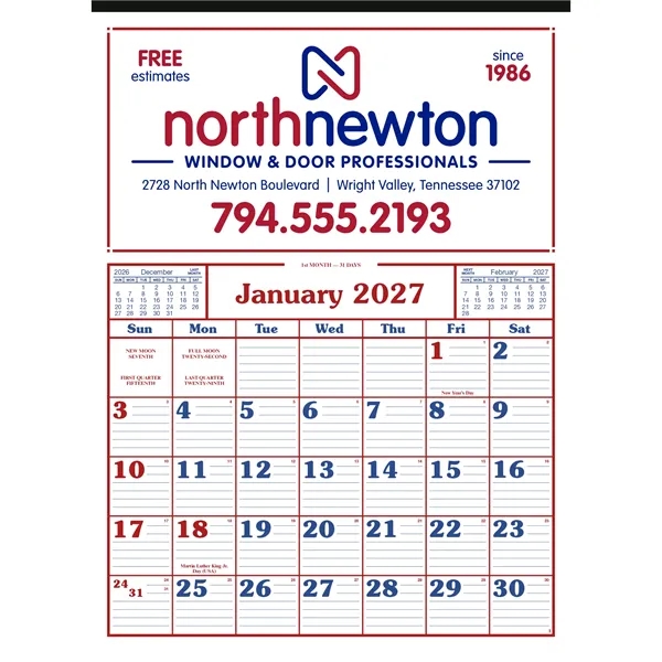 Commercial 12-Sheet Calendar... from ASI 40480 Koozie Group