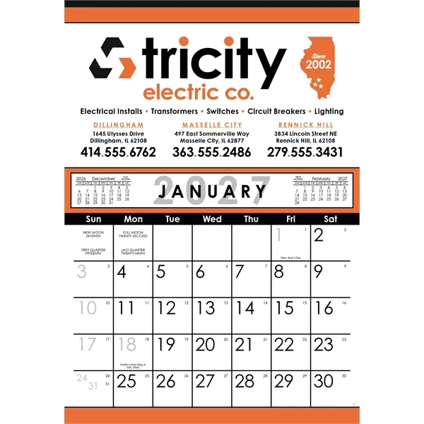 Commercial 12-Sheet Calendar... from ASI 40480 Koozie Group