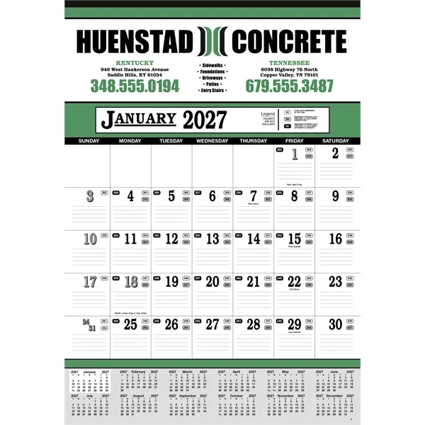 Contractor's 13-Sheet Calendar... from ASI 40480 Koozie Group