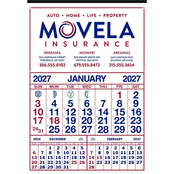 Commercial 12-Sheet Calendar... from ASI 40480 Koozie Group